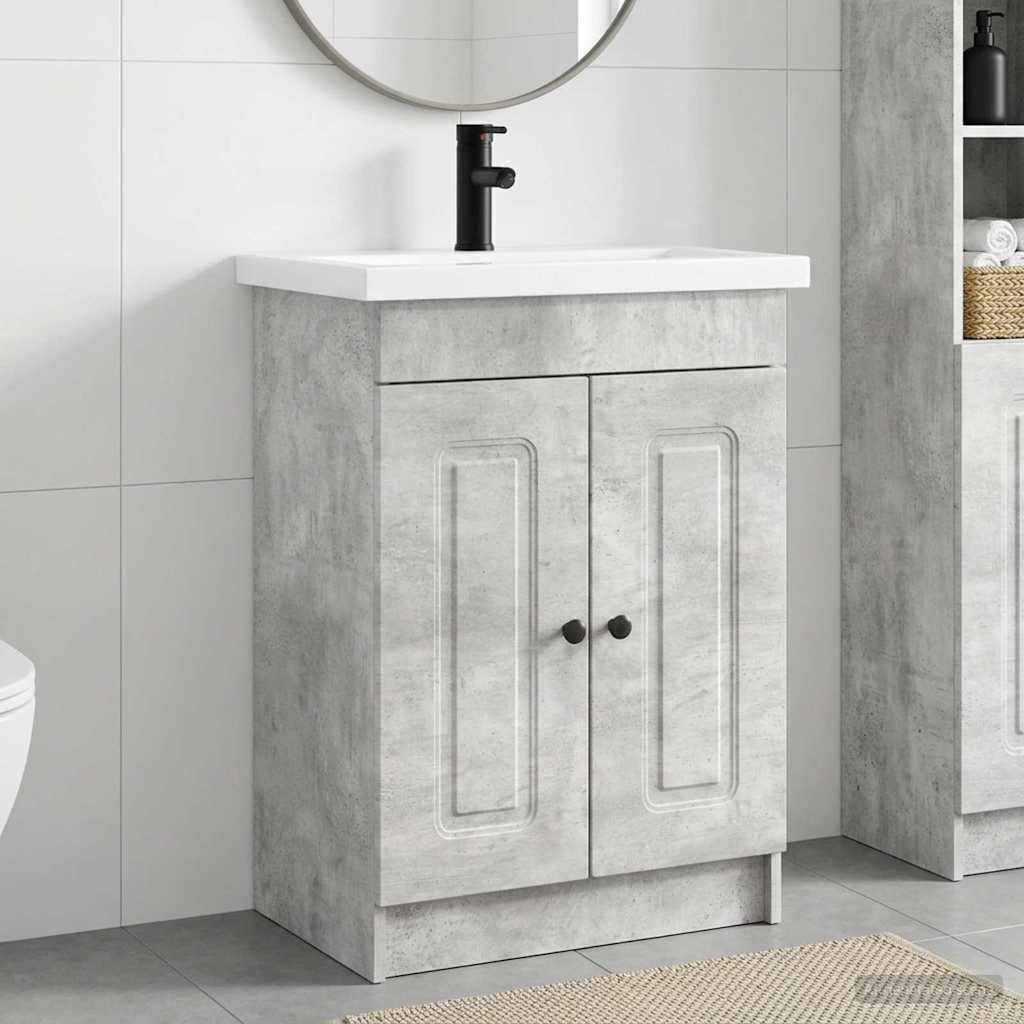 vidaXL Bathroom Furniture Set Concrete Grey 78.5 x 37.5 x 81 cm