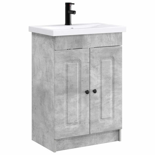 vidaXL Bathroom Furniture Set Concrete Grey 78.5 x 37.5 x 81 cm