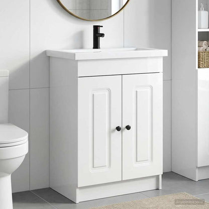 vidaXL Bathroom Furniture Set High Gloss White 78.5 x 37.5 x 81 cm
