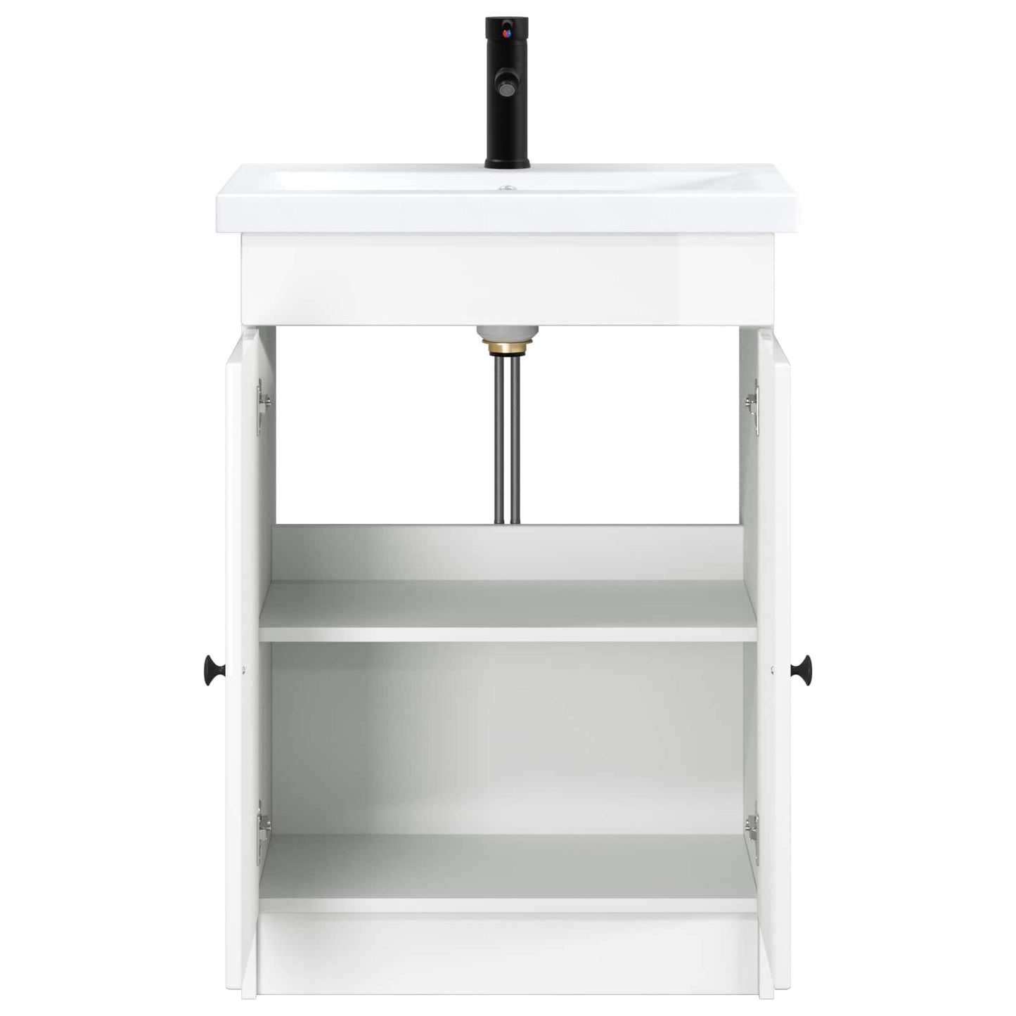 vidaXL Bathroom Furniture Set High Gloss White 78.5 x 37.5 x 81 cm