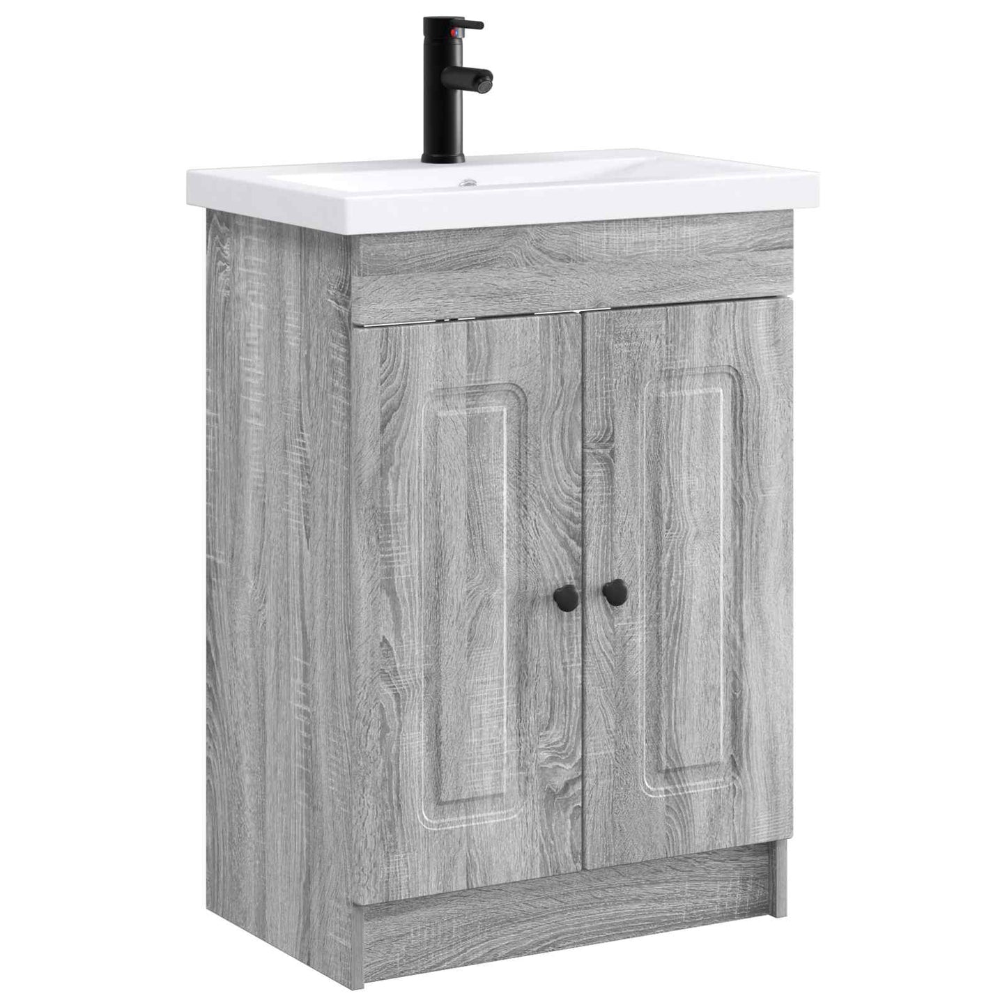 vidaXL Bathroom Furniture Set Grey Sonoma 78.5 x 37.5 x 81 cm