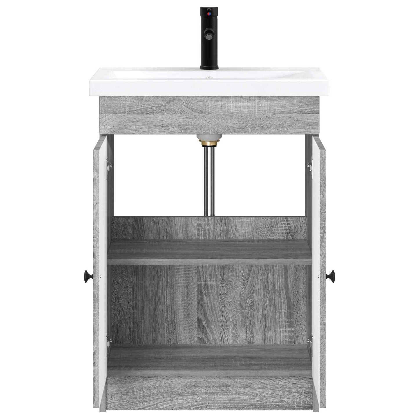 vidaXL Bathroom Furniture Set Grey Sonoma 78.5 x 37.5 x 81 cm
