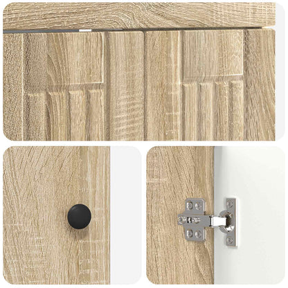 vidaXL Bathroom Furniture Set Sonoma Oak 56 x 37.5 x 81 cm