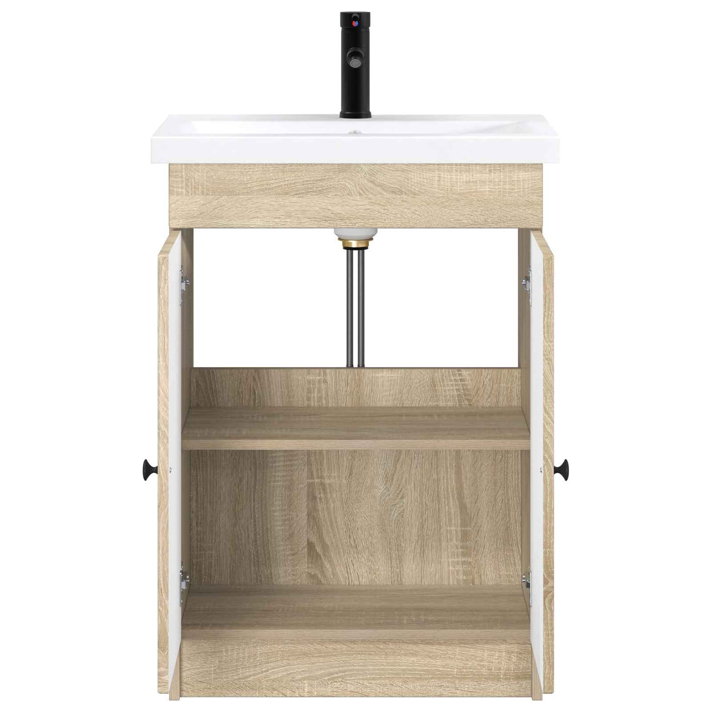 vidaXL Bathroom Furniture Set Sonoma Oak 56 x 37.5 x 81 cm