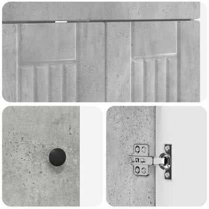 vidaXL Bathroom Furniture Set Concrete Grey 56 x 37.5 x 81 cm