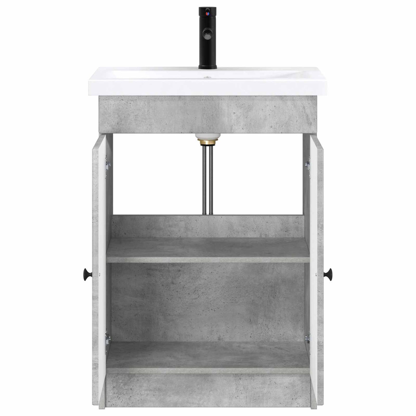 vidaXL Bathroom Furniture Set Concrete Grey 56 x 37.5 x 81 cm