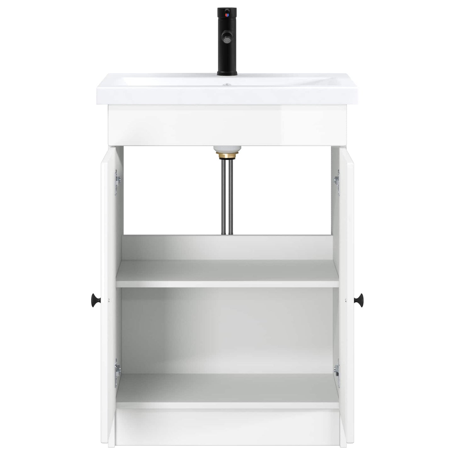 vidaXL Bathroom Furniture Set High Gloss White 56 x 37.5 x 81 cm