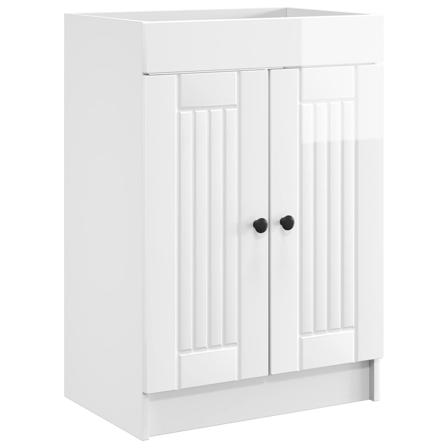 vidaXL Bathroom Furniture Set High Gloss White 56 x 37.5 x 81 cm