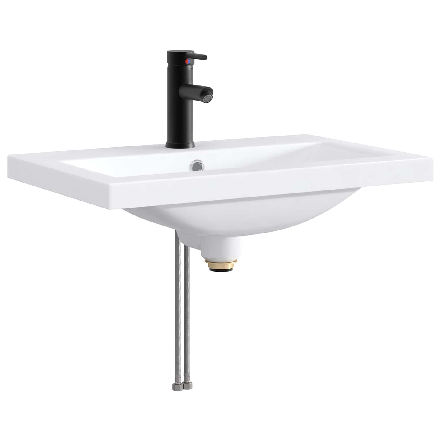 vidaXL Bathroom Furniture Set Smoked Oak 56 x 37.5 x 81 cm