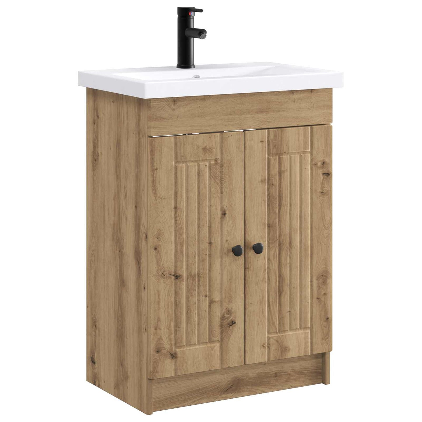 vidaXL Bathroom Furniture Set Artisan Oak 56 x 37.5 x 81 cm