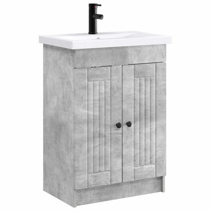 vidaXL Bathroom Furniture Set Concrete Grey 78.5 x 37.5 x 81 cm