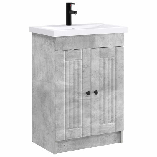 vidaXL Bathroom Furniture Set Concrete Grey 78.5 x 37.5 x 81 cm