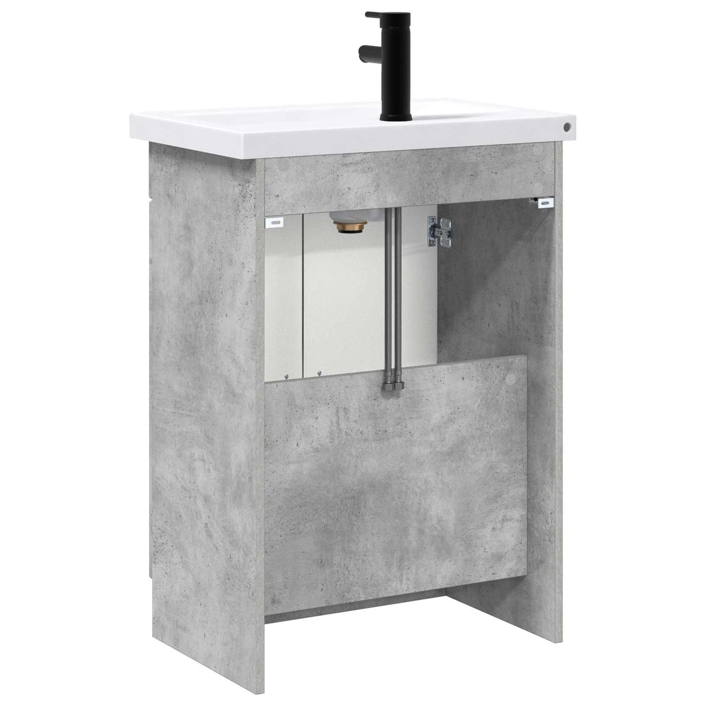 vidaXL Bathroom Furniture Set Concrete Grey 78.5 x 37.5 x 81 cm