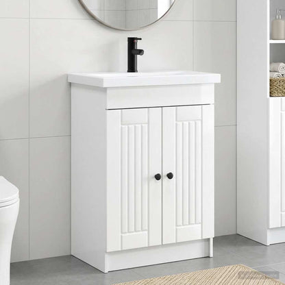 vidaXL Bathroom Furniture Set High Gloss White 78.5 x 37.5 x 81 cm