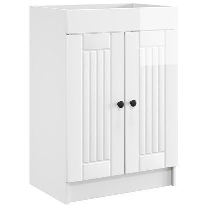 vidaXL Bathroom Furniture Set High Gloss White 78.5 x 37.5 x 81 cm