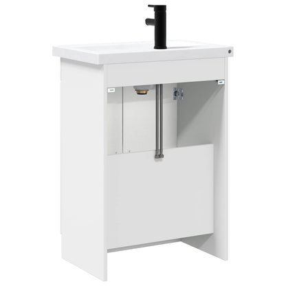 vidaXL Bathroom Furniture Set High Gloss White 78.5 x 37.5 x 81 cm