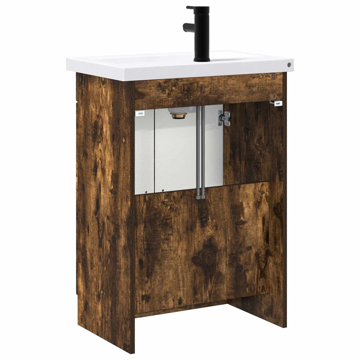 vidaXL Bathroom Furniture Set Smoked Oak 78.5 x 37.5 x 81 cm