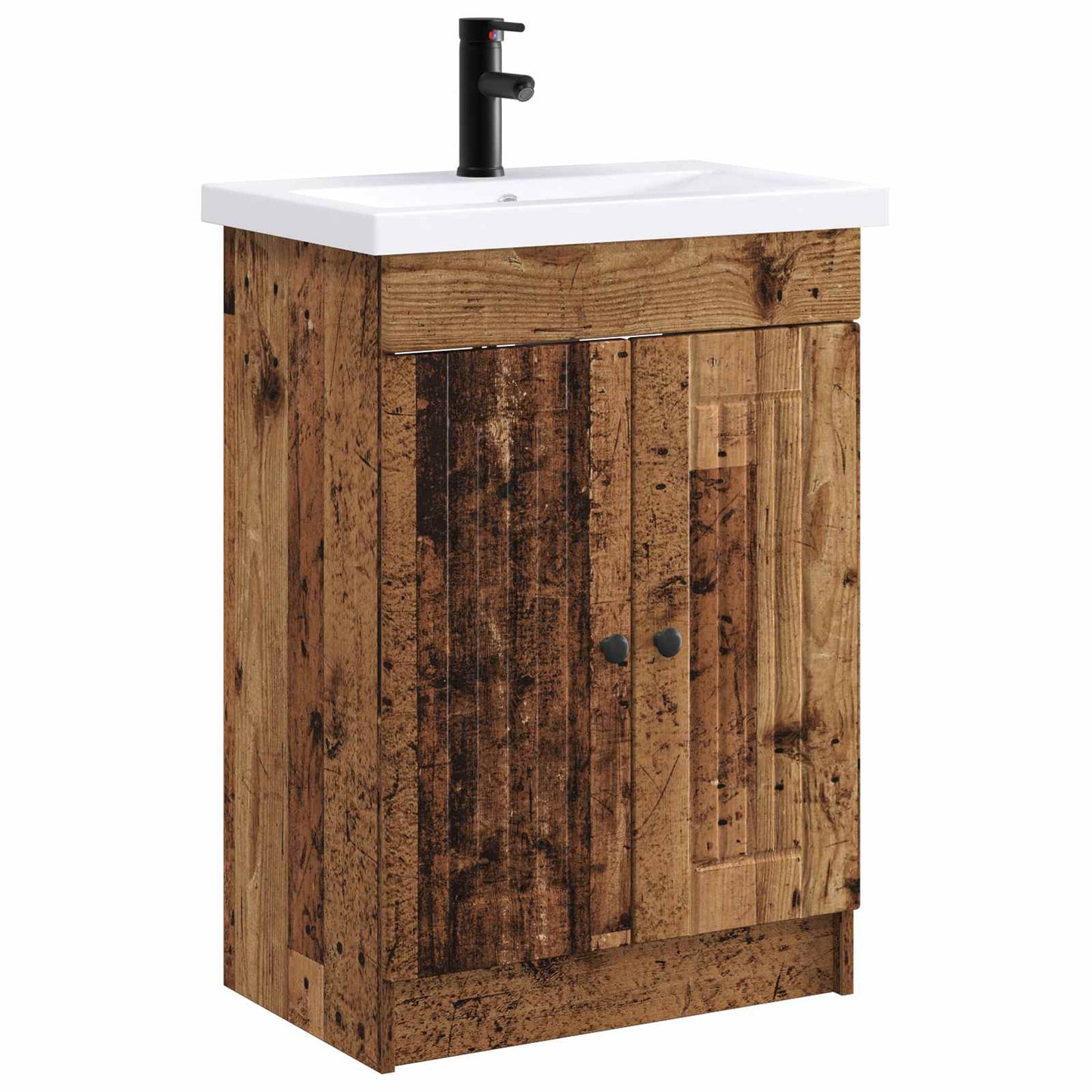 vidaXL Bathroom Furniture Set Old Wood 78.5 x 37.5 x 81 cm