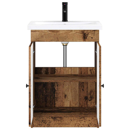 vidaXL Bathroom Furniture Set Old Wood 78.5 x 37.5 x 81 cm