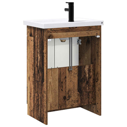 vidaXL Bathroom Furniture Set Old Wood 78.5 x 37.5 x 81 cm