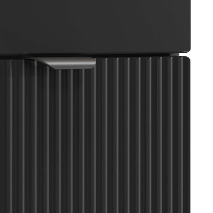 vidaXL Bathroom Furniture Set Black Engineered Wood