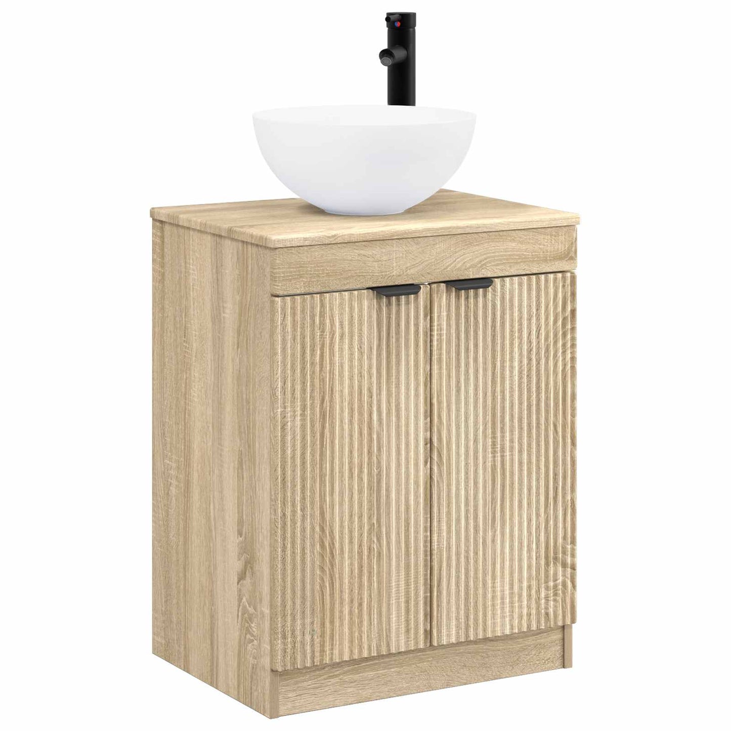 vidaXL Bathroom Furniture Set Sonoma Oak Engineered Wood