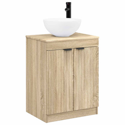 vidaXL Bathroom Furniture Set Sonoma Oak Engineered Wood