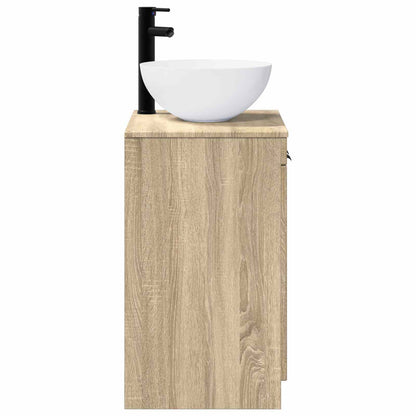 vidaXL Bathroom Furniture Set Sonoma Oak Engineered Wood