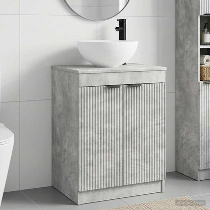 vidaXL Bathroom Furniture Set Concrete Grey Engineered Wood