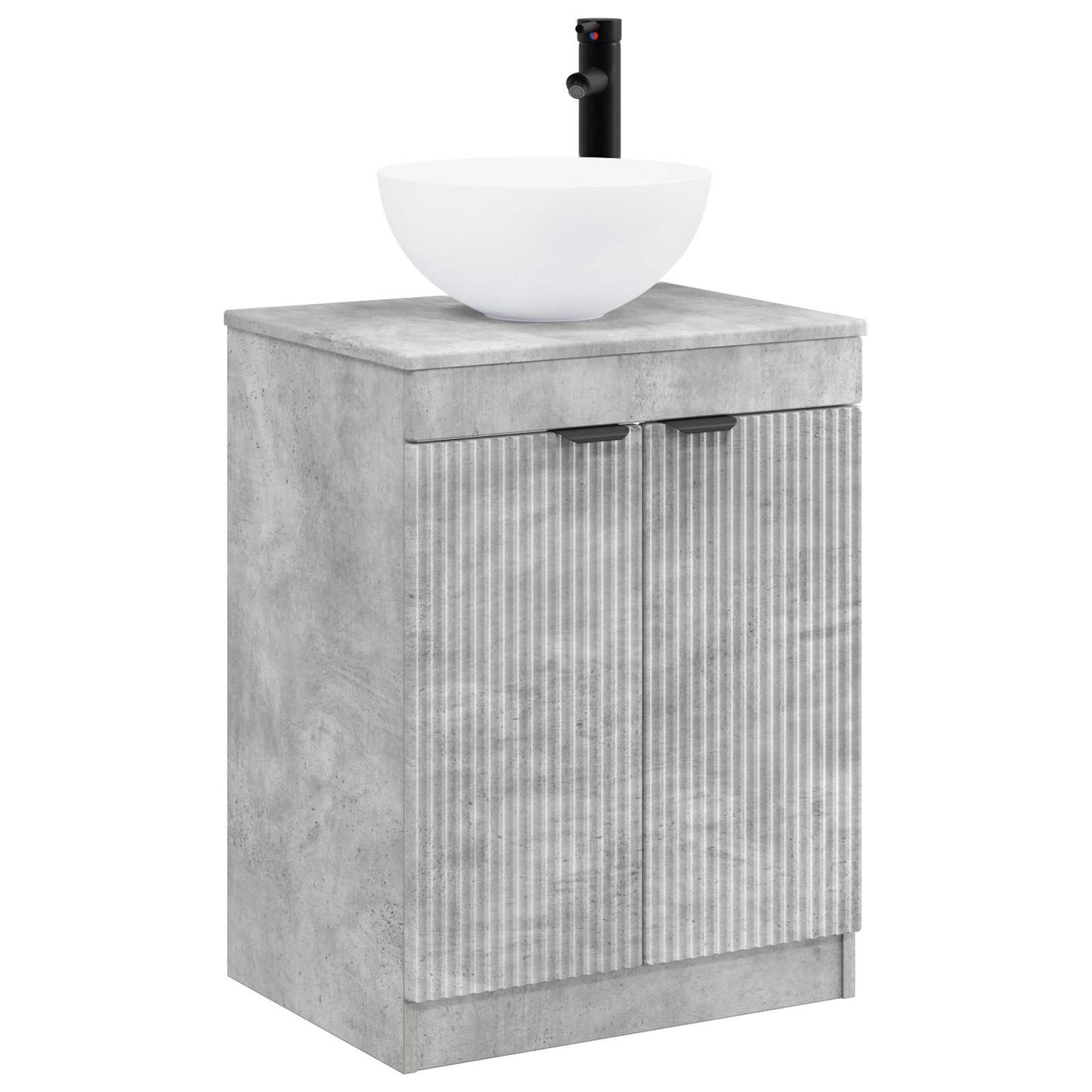 vidaXL Bathroom Furniture Set Concrete Grey Engineered Wood