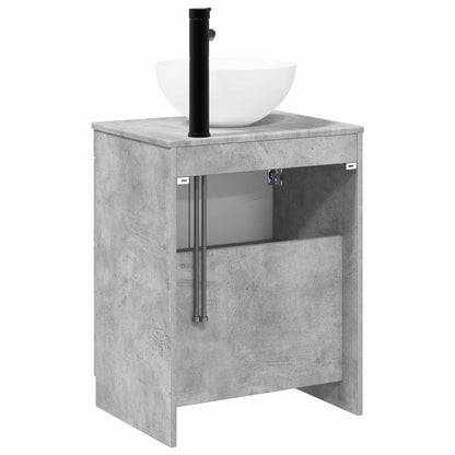 vidaXL Bathroom Furniture Set Concrete Grey Engineered Wood