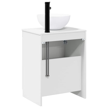 vidaXL Bathroom Furniture Set High Gloss White Engineered Wood