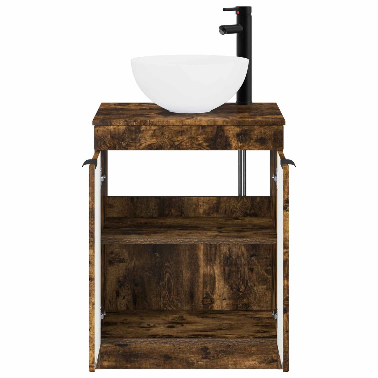 vidaXL Bathroom Furniture Set Smoked Oak Engineered Wood