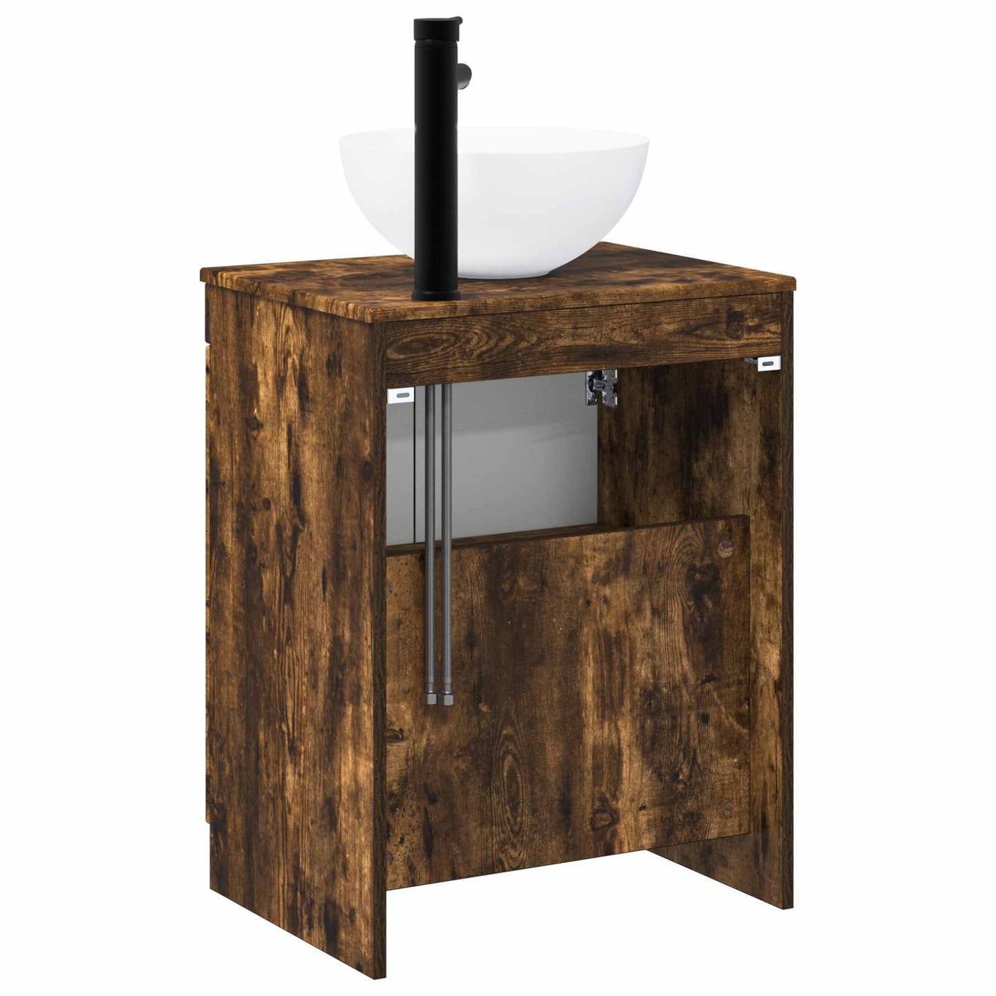 vidaXL Bathroom Furniture Set Smoked Oak Engineered Wood
