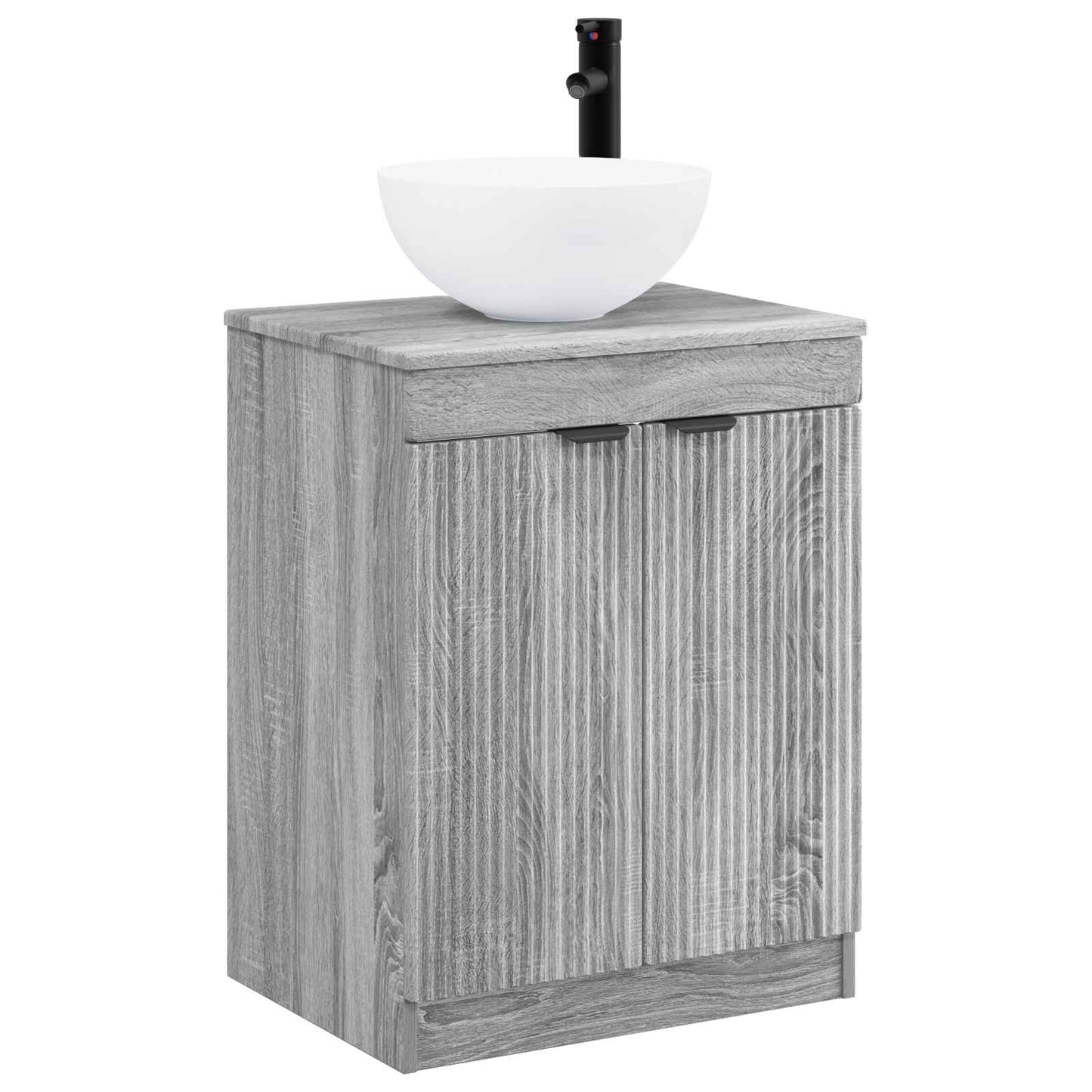 vidaXL Bathroom Furniture Set Grey Sonoma Engineered Wood