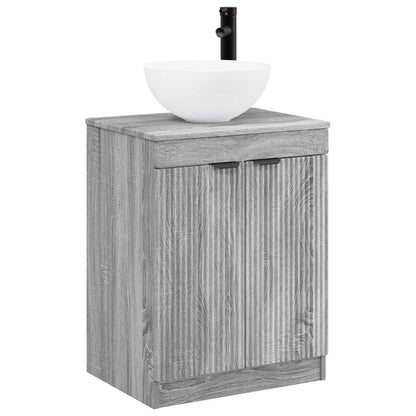 vidaXL Bathroom Furniture Set Grey Sonoma Engineered Wood