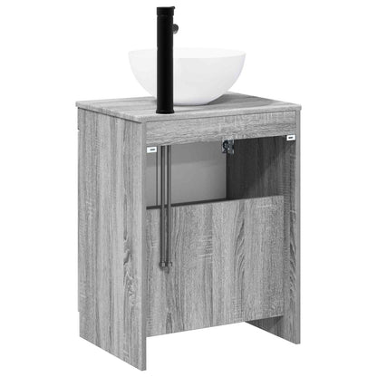 vidaXL Bathroom Furniture Set Grey Sonoma Engineered Wood