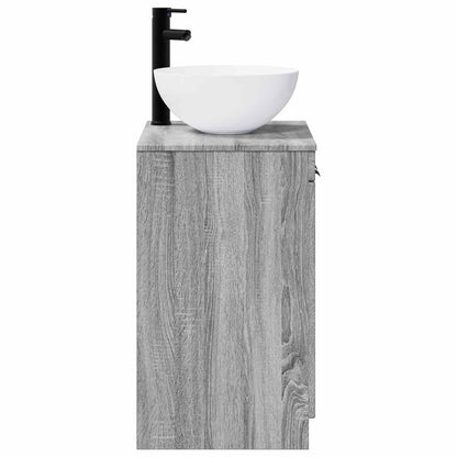 vidaXL Bathroom Furniture Set Grey Sonoma Engineered Wood