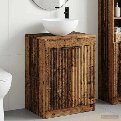 vidaXL Bathroom Furniture Set Old Wood Engineered Wood