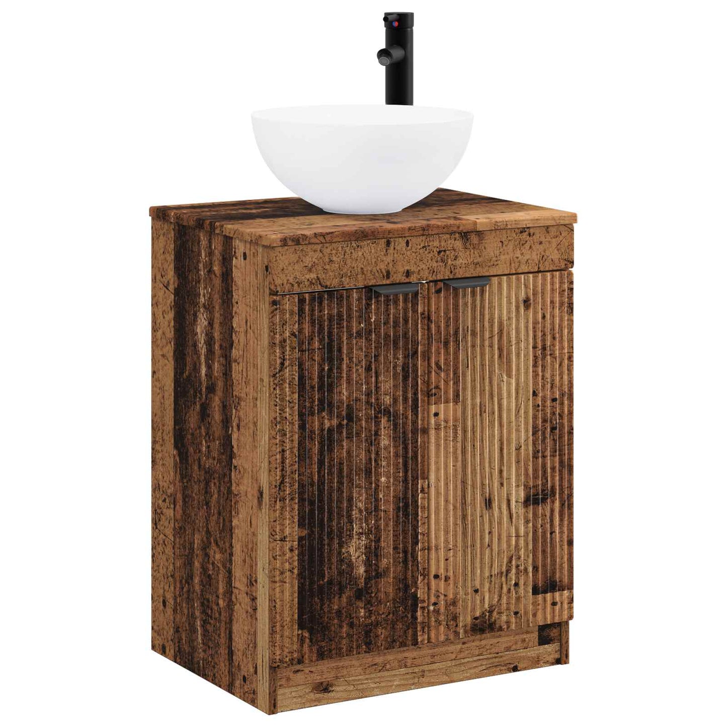 vidaXL Bathroom Furniture Set Old Wood Engineered Wood