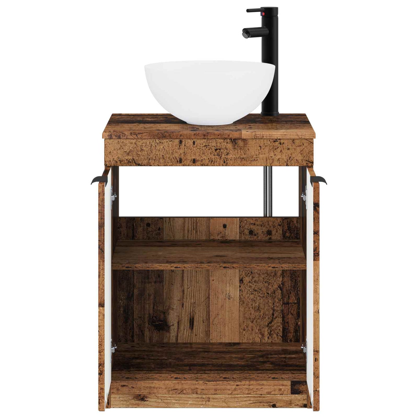 vidaXL Bathroom Furniture Set Old Wood Engineered Wood