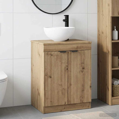 vidaXL Bathroom Furniture Set Artisan Oak Engineered Wood