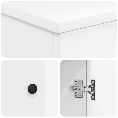vidaXL Bathroom Furniture Set White Engineered Wood