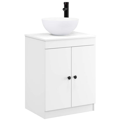 vidaXL Bathroom Furniture Set White Engineered Wood