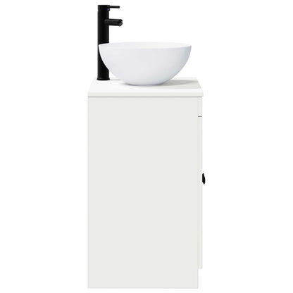 vidaXL Bathroom Furniture Set White Engineered Wood