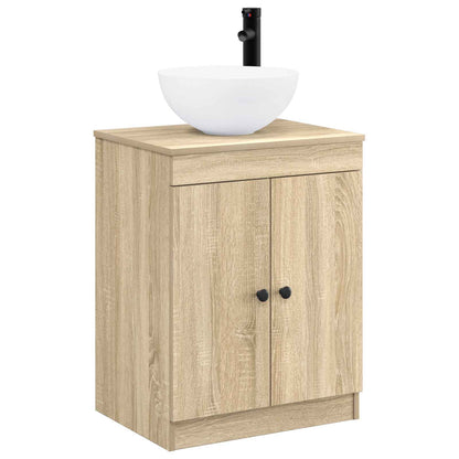 vidaXL Bathroom Furniture Set Sonoma Oak Engineered Wood