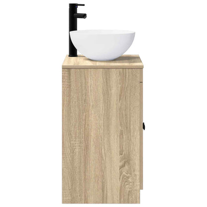 vidaXL Bathroom Furniture Set Sonoma Oak Engineered Wood