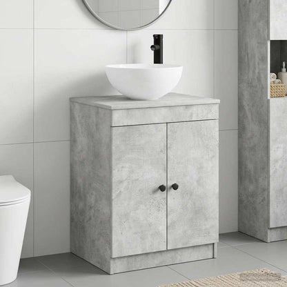 vidaXL Bathroom Furniture Set Concrete Grey Engineered Wood