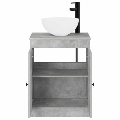 vidaXL Bathroom Furniture Set Concrete Grey Engineered Wood