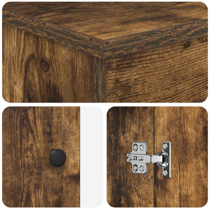 vidaXL Bathroom Furniture Set Smoked Oak Engineered Wood